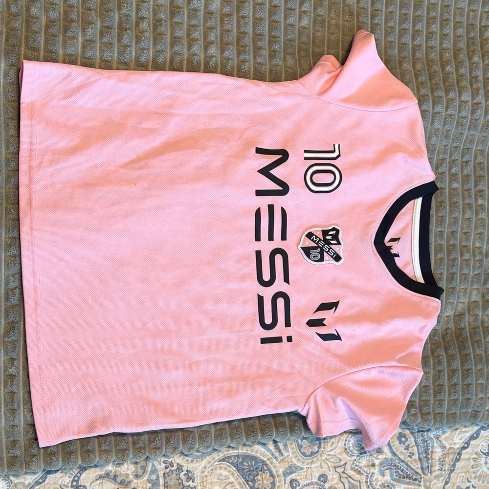Kids Pink Messi Graphic T-Shirt